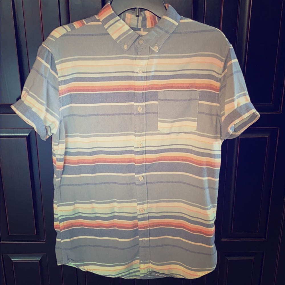 Urban Pipeline Striped Button Down Shirt 👕